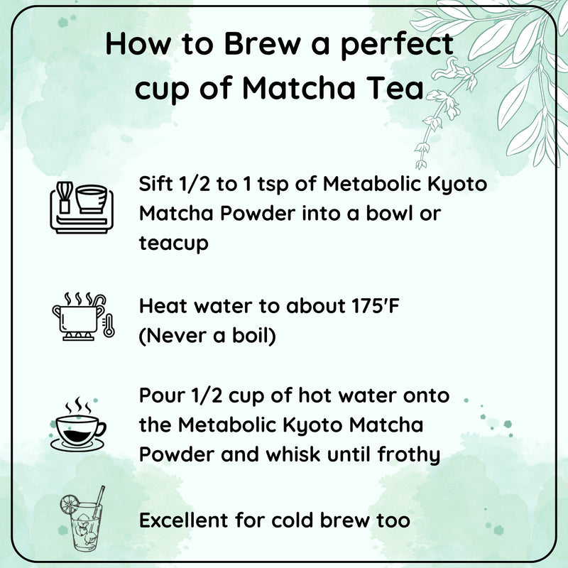Metabolic Kyoto Matcha Tea- 55 g | Verified Sustainable Tea on Brown Living™