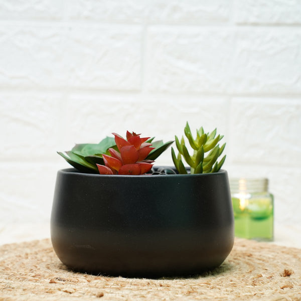 Metal Planters For Living Room- Black (Pack of 2) | Verified Sustainable Pots & Planters on Brown Living™