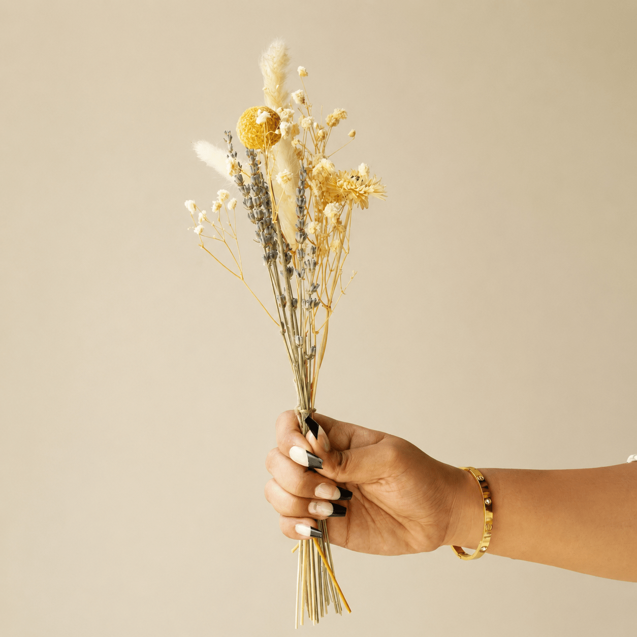 Midnight Bloom Decorative Vase with Dried Botanicals – Vases on Brown Living™. SKU: V-412. Img 2.