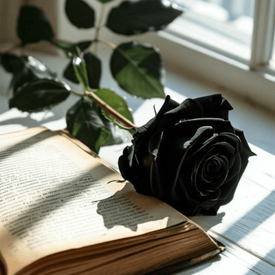Midnight Noir Preserved Real Rose | Long Lasting Luxury Floral Gift – Gift Giving on Brown Living™. SKU: v-422. Img 6.