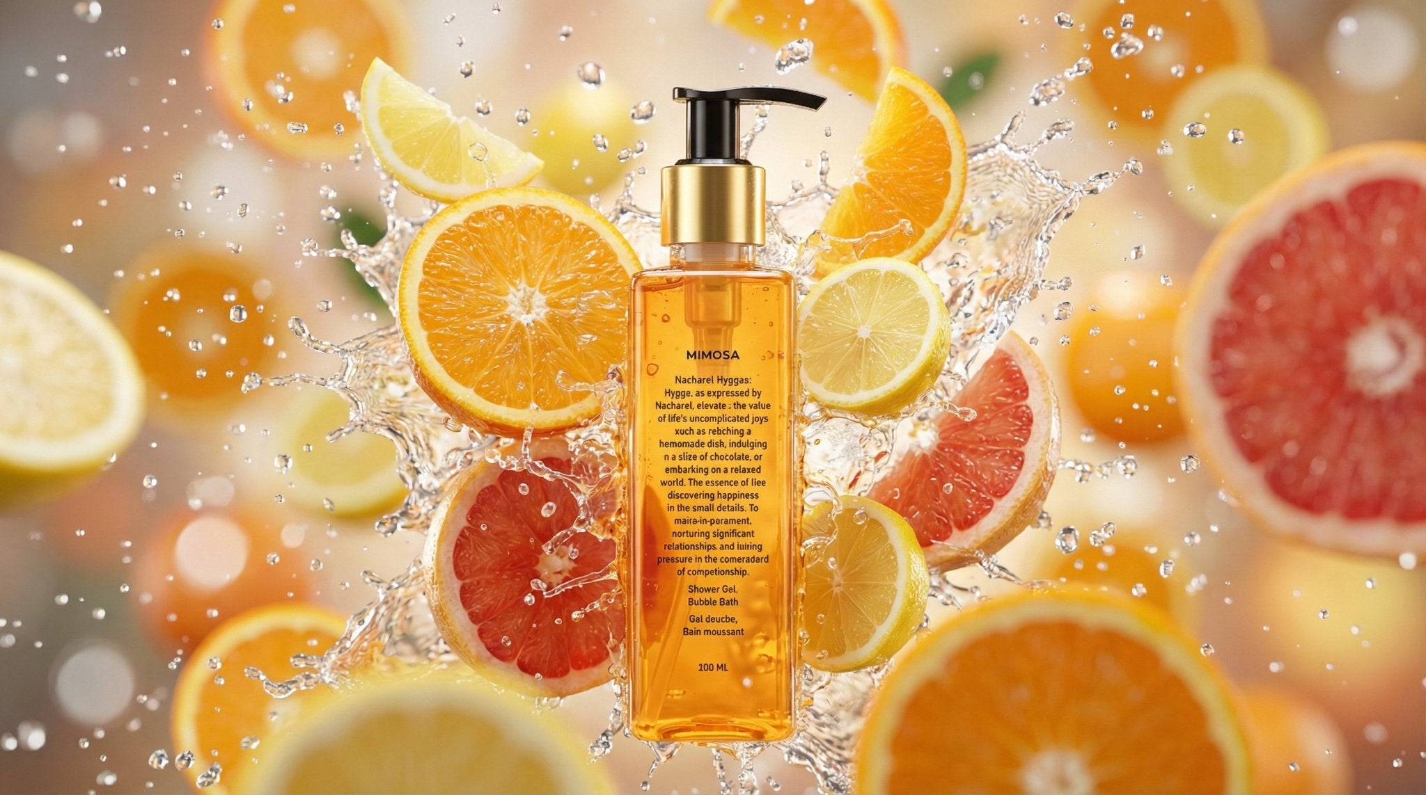 Mimosa Shower Gel Natural Refreshing Body Cleanser – Bath Accessories on Brown Living™. SKU: NCH022. Img 4.
