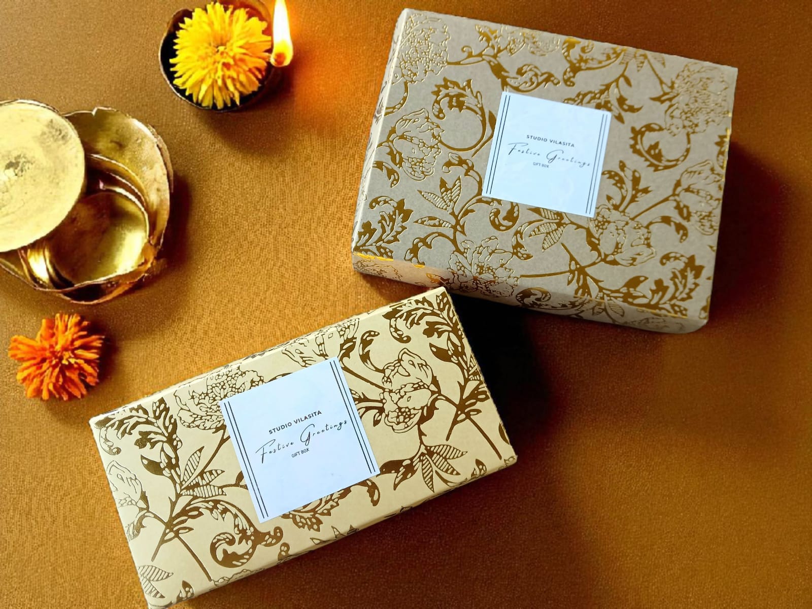 Mini Gift Box – Handmade Eco Friendly Small Gifting Box – Gift Hampers on Brown Living™. SKU: GIFT2025MINI. Img 1.