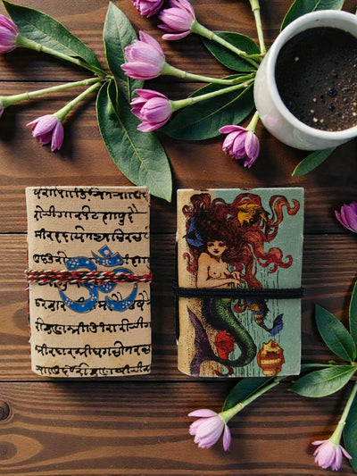 Mini Recycled Paper Journal Pack of 2 – Notebooks & Notepads on Brown Living™. SKU: OEP2533993a. Img 11.