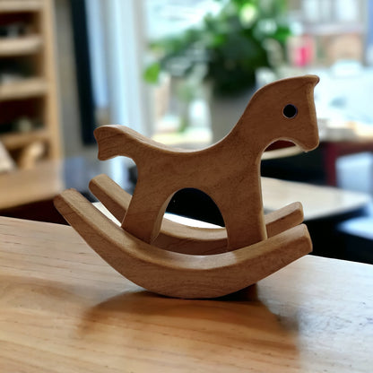 Mini Swing Horse For Toddlers | Learning Balance & Coordination – Wooden Toys on Brown Living™. SKU: S_HRS. Img 1.