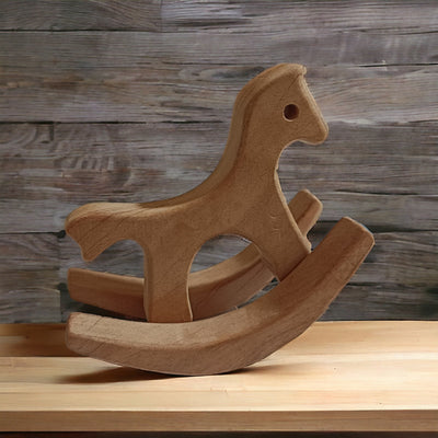 Mini Swing Horse For Toddlers | Learning Balance & Coordination – Wooden Toys on Brown Living™. SKU: S_HRS. Img 2.