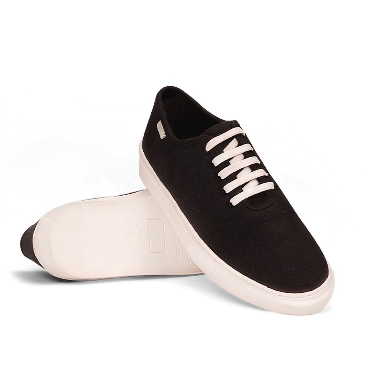 Minimal Black Mens Sneaker Lace Up | Verified Sustainable by Brown Living™