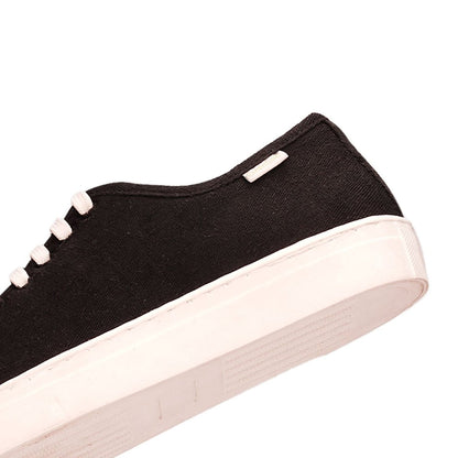 Minimal Black Mens Sneaker Lace Up | Verified Sustainable by Brown Living™