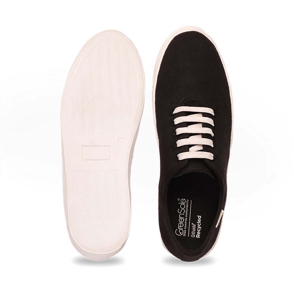 Minimal Black Mens Sneaker Lace Up | Verified Sustainable by Brown Living™