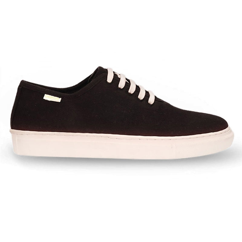 Minimal Black Mens Sneaker Lace Up | Verified Sustainable Mens Casual Shoes on Brown Living™