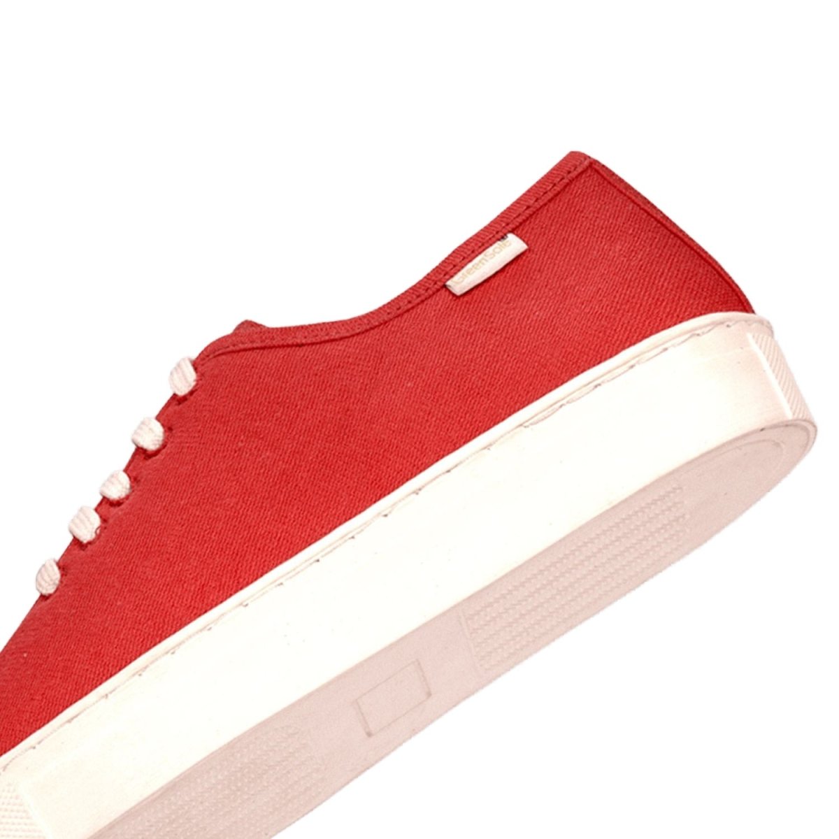 Minimal Red Mens Sneaker Lace Up | Verified Sustainable by Brown Living™