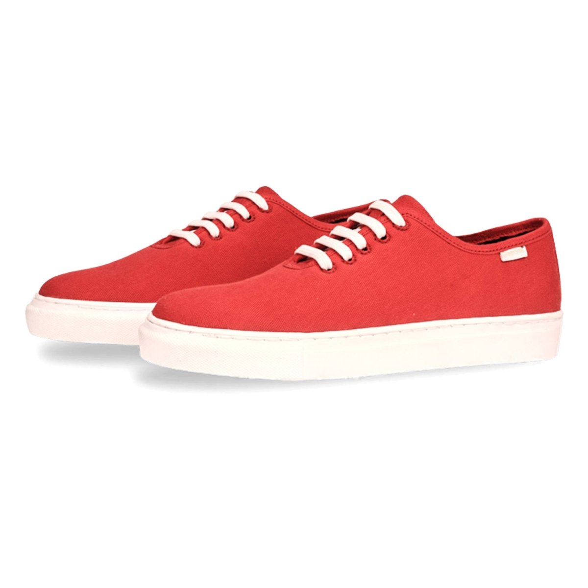 Minimal Red Mens Sneaker Lace Up | Verified Sustainable by Brown Living™