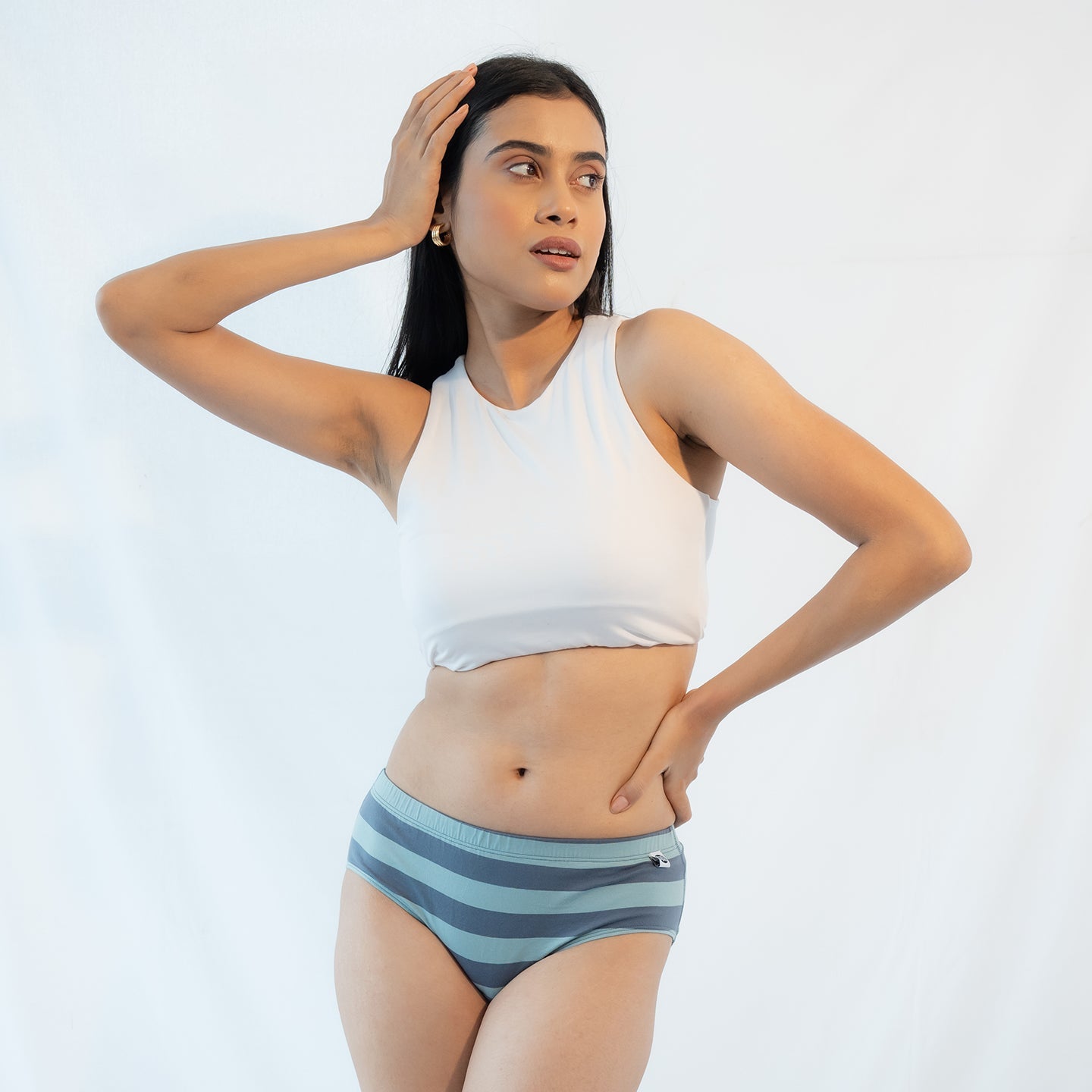 Mint & Ice Cotton Hipsters – Pack of 2 – Womens Accessories on Brown Living™. SKU: 003BAsky - NavyXS. Img 5.