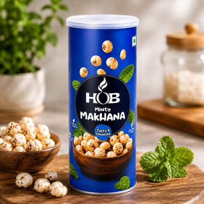 Mint Makhana 60g | Roasted Fox Nuts Healthy Snack – Healthy Snacks on Brown Living™. SKU: HGE0005. Img 1.
