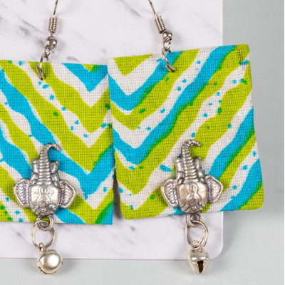 Minty Lemonade Handmade Earrings – Fresh Artisan Statement Jewelry – Jewellery on Brown Living™. SKU: AMEARMintyLemonade. Img 3.