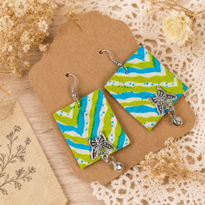 Minty Lemonade Handmade Earrings – Fresh Artisan Statement Jewelry – Jewellery on Brown Living™. SKU: AMEARMintyLemonade. Img 2.