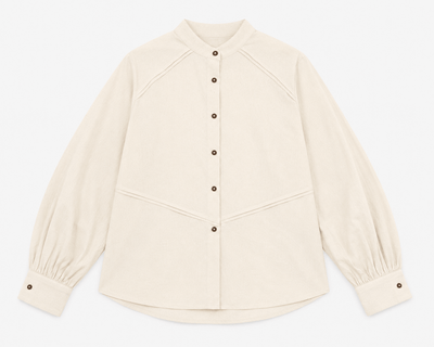Mirror Tuck Shirt – Contemporary Tucked Detail Shirt for Modern Style – Womens Shirt on Brown Living™. SKU: ACB2026010. Img 1.