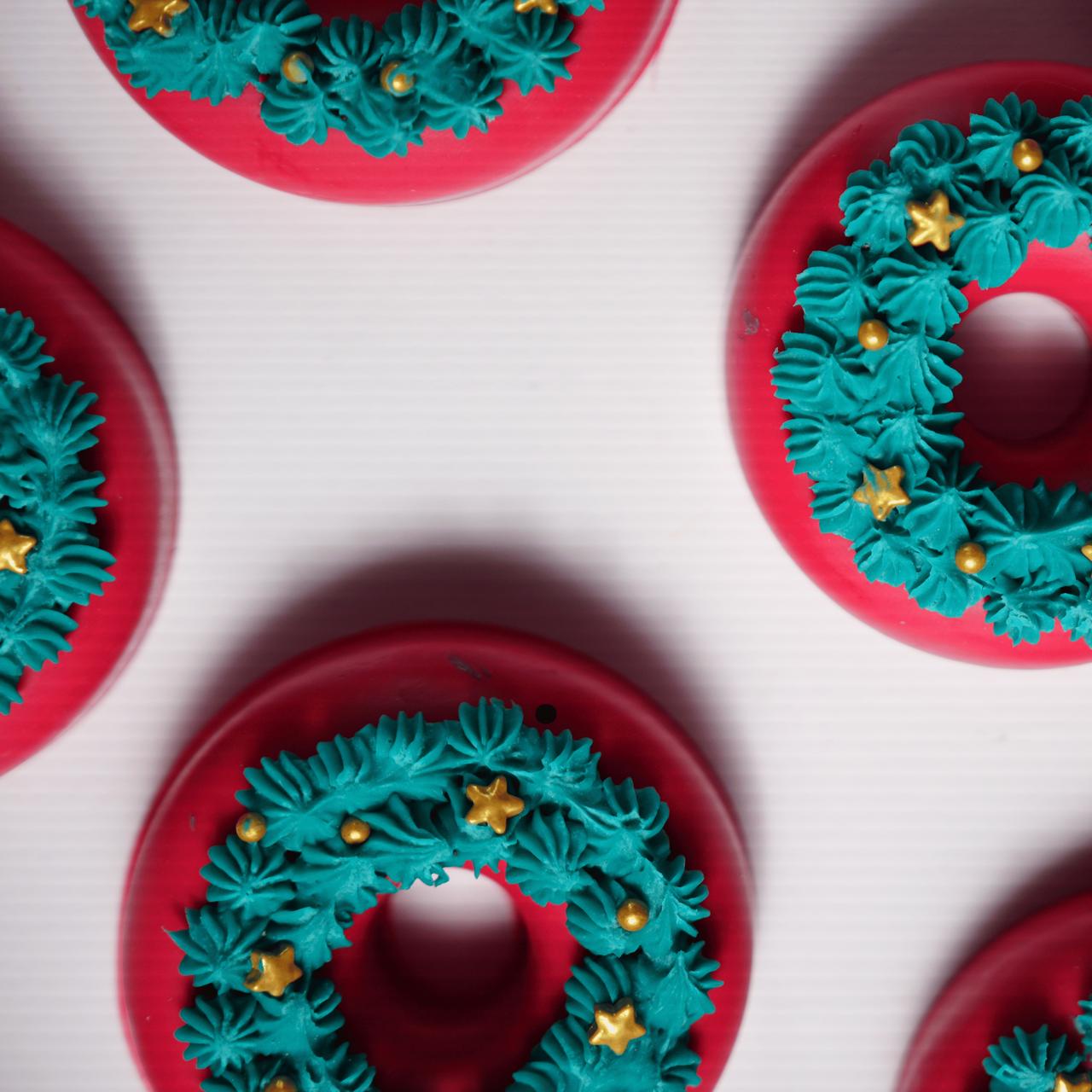 Mistletoe Donut Soap | Handmade Festive Christmas Donut Soap – Body Soap on Brown Living™. SKU: SLTYSECRT-17. Img 2.