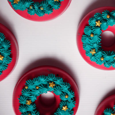 Mistletoe Donut Soap | Handmade Festive Christmas Donut Soap – Body Soap on Brown Living™. SKU: SLTYSECRT-17. Img 2.