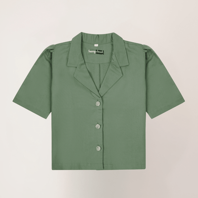 Mistletoe | Hemp Cotton Sustainable Box Shirt | Women – Womens Shirt on Brown Living™. SKU: Mistletoe-XS. Img 3.