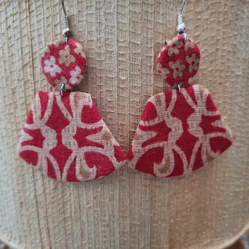 Mithla - Upcycled Fabric Earrings | Handcrafted by Artisans | Verified Sustainable Womens earrings on Brown Living™