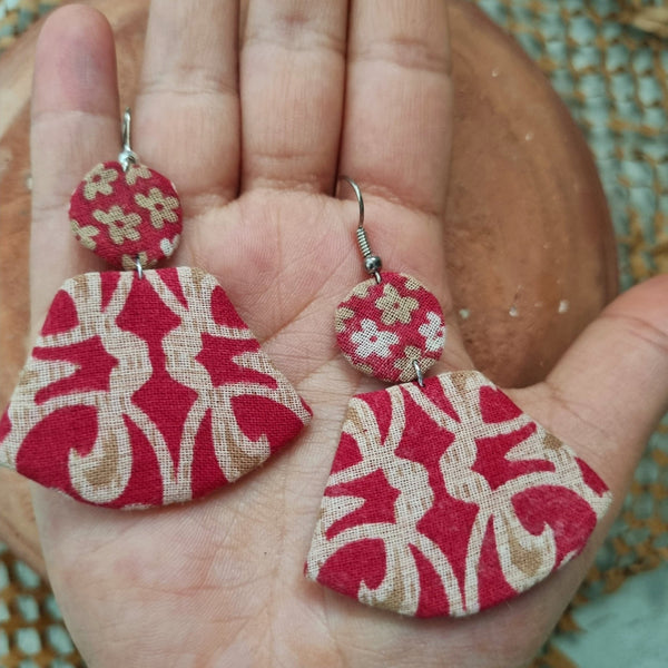 Mithla - Upcycled Fabric Earrings | Handcrafted by Artisans | Verified Sustainable Womens earrings on Brown Living™