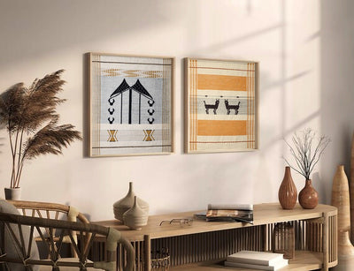 Mithun Fabric Wall Art –15 x 17 Inch | Handcrafted Textile | Unframed – Wall Decor on Brown Living™. SKU: UD00000208. Img 3.