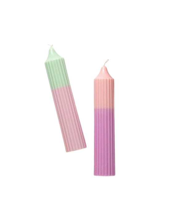 Mix & Match Hope Pillar- Small (Pink-Green & Pink-Purple) | Verified Sustainable Candles Fragrances on Brown Living™