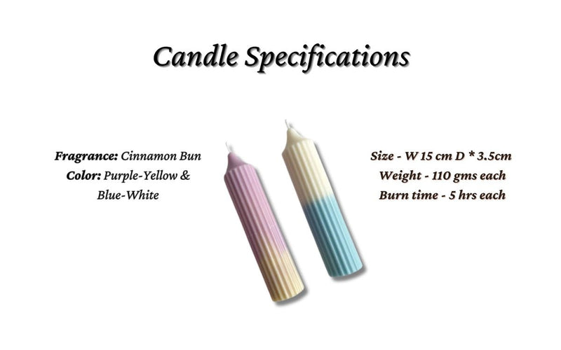 Mix & Match Hope Pillar- Small (Pink-Yellow & Blue-White) | Verified Sustainable Candles Fragrances on Brown Living™