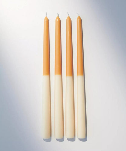 Mix & Match Tapered Candles - Orange - Set of 4 | Verified Sustainable by Brown Living™