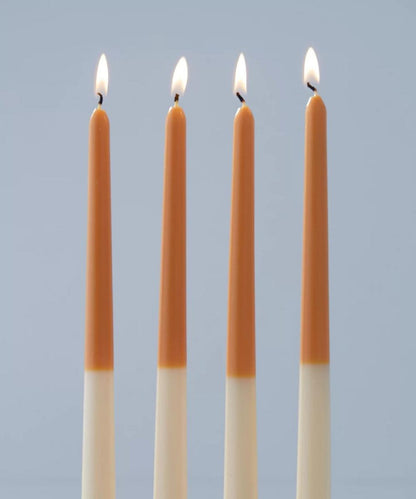 Mix & Match Tapered Candles - Orange - Set of 4 | Verified Sustainable by Brown Living™