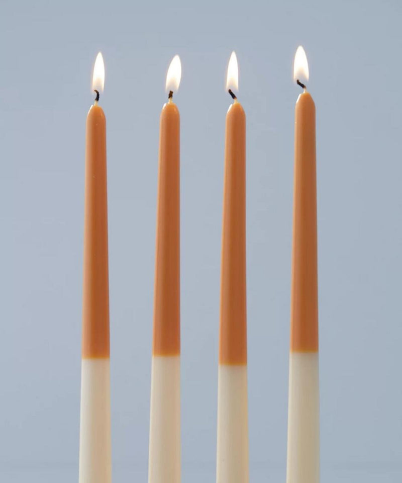 Mix & Match Tapered Candles- Orange- Set of 4 | Verified Sustainable Candles Fragrances on Brown Living™