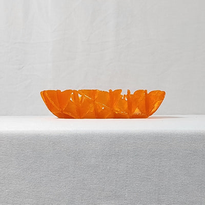 Mockup Vessel Plant - Based Translucent Orange Tray – Home Decor on Brown Living™. SKU: MOVEEDPLTOA104. Img 2.