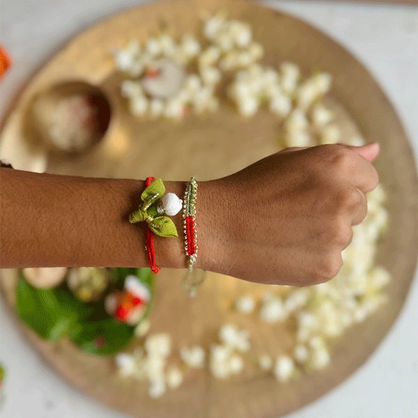 Mogra Ki Kali - Bhai Beej Raksha Sutra & Mauli Dhaaga | Plantable Rakhi | Verified Sustainable by Brown Living™