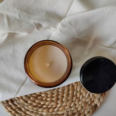 Mogra Scented Soy Wax Candle – Natural & Eco - Friendly – Candles & Fragrances on Brown Living™. SKU: BGSC000007. Img 5.