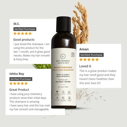 Moisturising Rice Water & Oat Milk Daily Shampoo - 200 ml | Verified Sustainable by Brown Living™