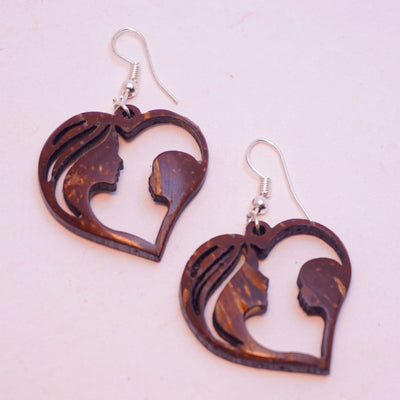 Mom With Baby Pendant And Earring Set Motherhood Jewellery – Womens Jewelry Sets on Brown Living™. SKU: EAR-MAD-032. Img 5.