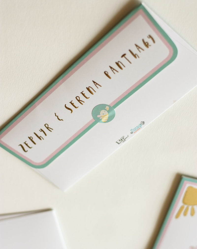 Money Envelopes - Bee Yourself | Pastel | 350 GSM Laminated Paper | Verified Sustainable by Brown Living™