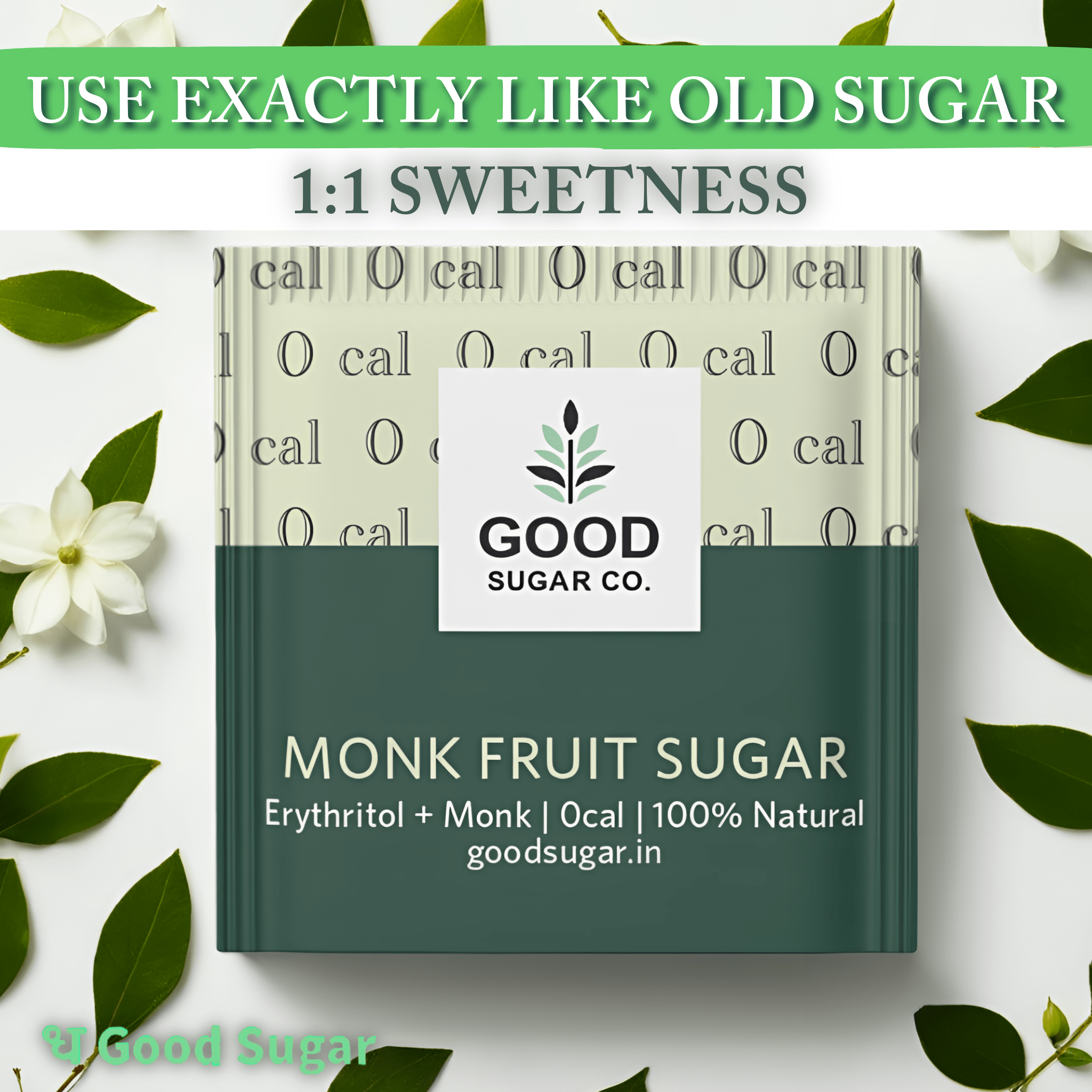Monk Fruit Sachets | Natural Zero - Calorie Sweetener – Sweets on Brown Living™. SKU: TGS_MFS_S30. Img 7.