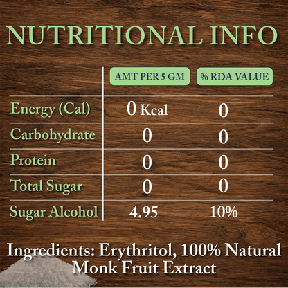 Monk Fruit Sachets | Natural Zero - Calorie Sweetener – Sweets on Brown Living™. SKU: TGS_MFS_S30. Img 5.