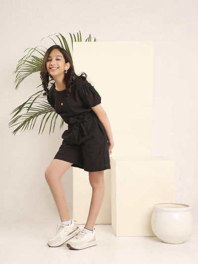 MonoChic Co - ord Shorts Set for Girls – Stylish & Comfortable Outfit – Womens Co - Ord Sets on Brown Living™. SKU: LB06-01-01. Img 1.