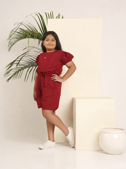 MonoChic Co - ord Shorts Set for Girls – Stylish & Comfortable Outfit – Womens Co - Ord Sets on Brown Living™. SKU: LB06-02-01. Img 4.