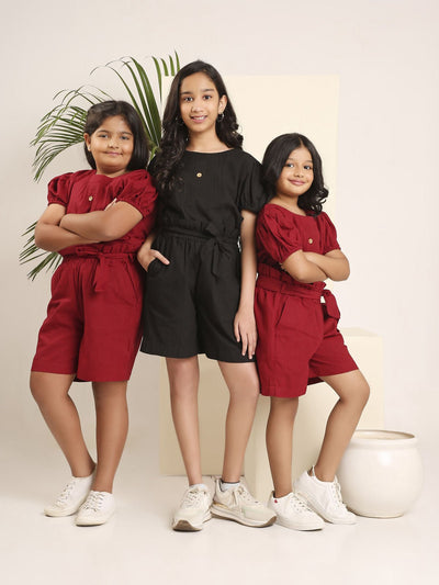 MonoChic Co - ord Shorts Set for Girls – Stylish & Comfortable Outfit – Womens Co - Ord Sets on Brown Living™. SKU: LB06-02-01. Img 6.
