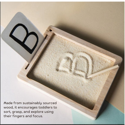 Montessori Wooden Tray and Sorter | Early Learning Activity Toy – Learning & Educational Toys on Brown Living™. SKU: TTOE005. Img 2.