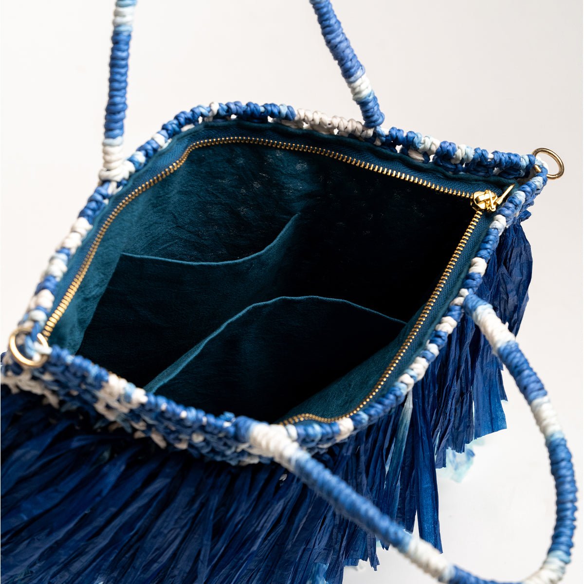Moonlit Raffia Bag | Handwoven Natural Raffia Shoulder Bag – Handbags on Brown Living™. SKU: S24MOONLRA199-COB. Img 4.