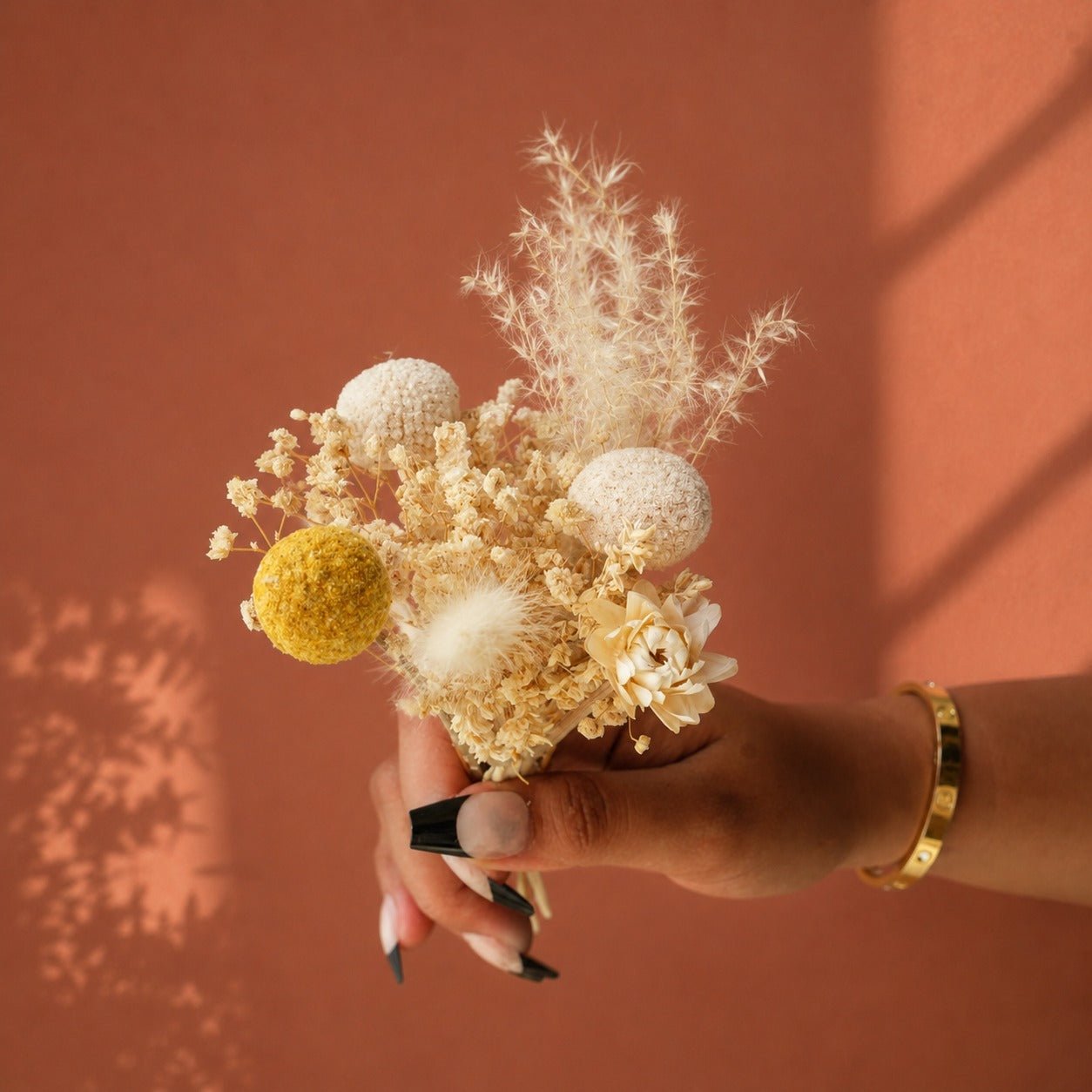 Moonstone Bloom Vase with Dried Flowers | Elegant Neutral Home Decor – Vases on Brown Living™. SKU: V-406. Img 6.