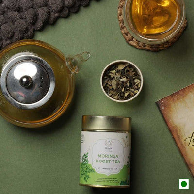 Moringa Boost Green Tea – Nutrient-Rich Vitality – 50g – Tea on Brown Living™. SKU: PWTin50New. Img 9.