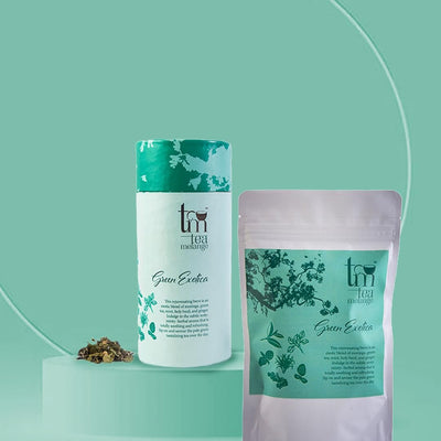 Moringa Herbal Tea | Green Exotica Wellness Tea – Tea on Brown Living™. SKU: TM_GE. Img 1.