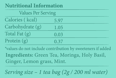 Moringa Herbal Tea | Green Exotica Wellness Tea – Tea on Brown Living™. SKU: TM_GE. Img 6.