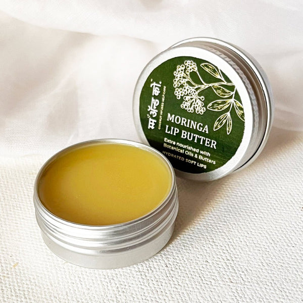 Moringa Lip Butter with Botanical Oils & Butters - 15g | AM & PM friendly | Verified Sustainable Lip Balms on Brown Living™
