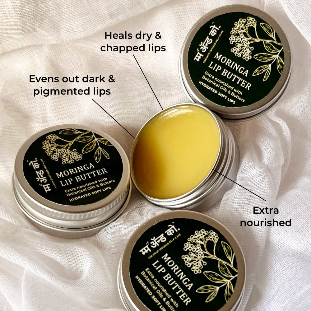 Moringa Lip Butter with Botanical Oils & Butters - 15g | AM & PM friendly | Verified Sustainable by Brown Living™